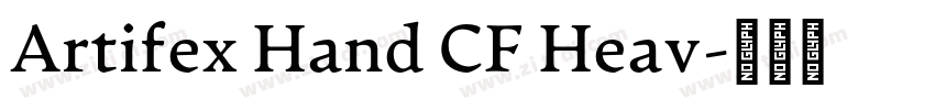 Artifex Hand CF Heav字体转换